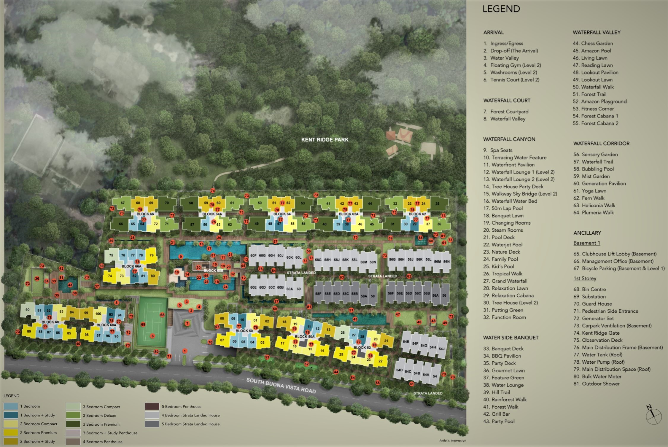 Kent Ridge Hill Residences Site Plan and Facilities
