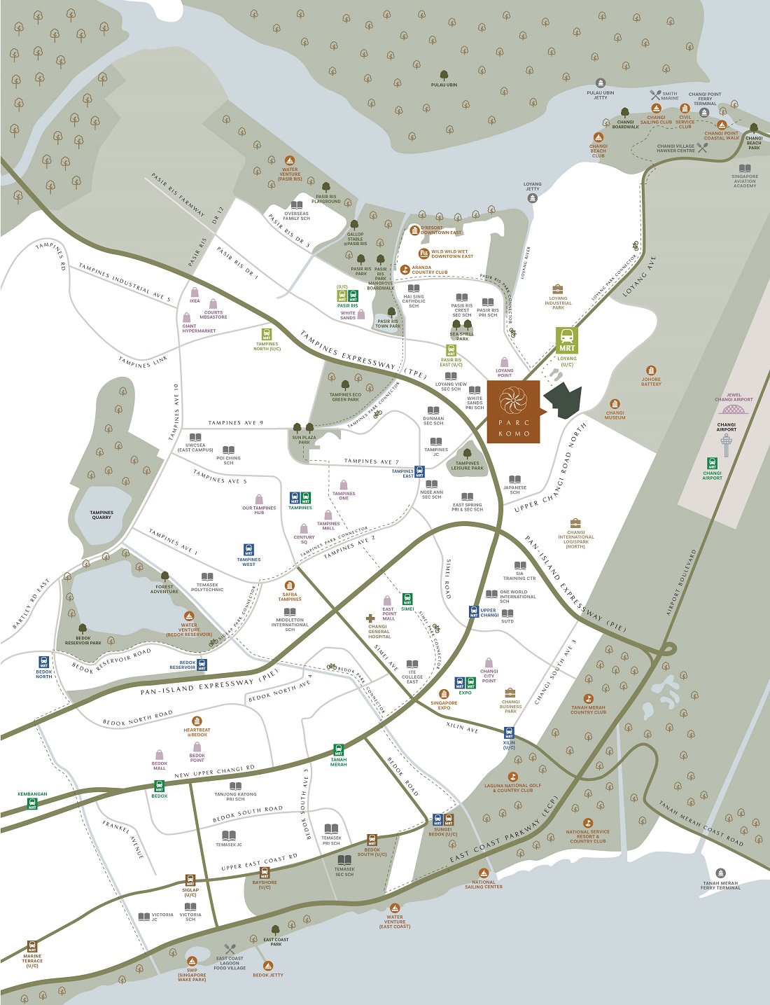 Parc Komo Freehold Condo Location Map