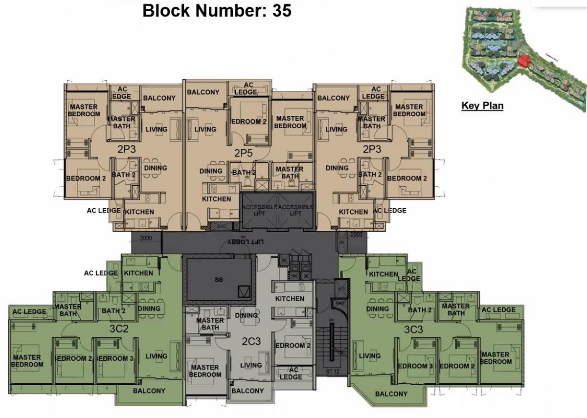The Watergardens at Canberra Block 35 Layout Plan with Floor Plan