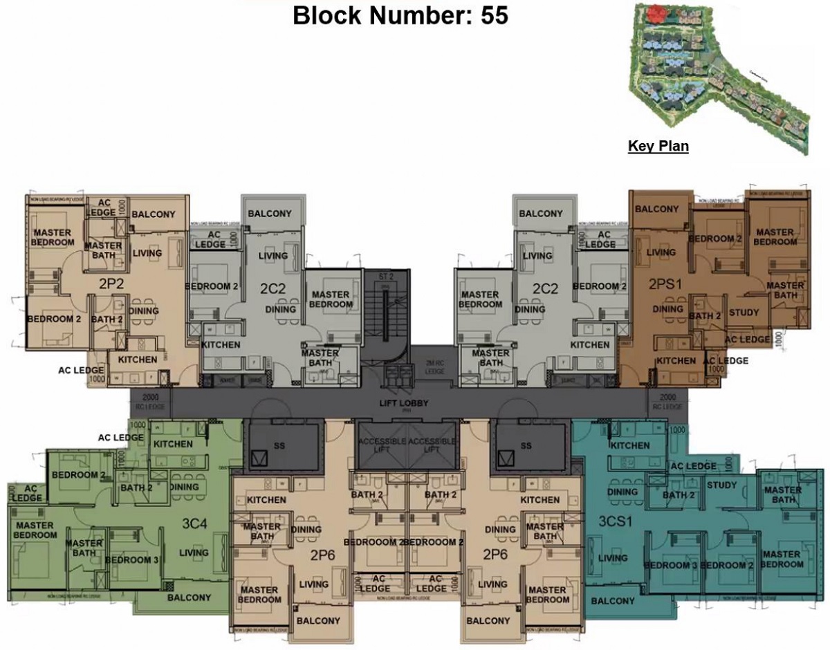 The Watergardens at Canberra Block 55 Layout Plan with Floor Plan