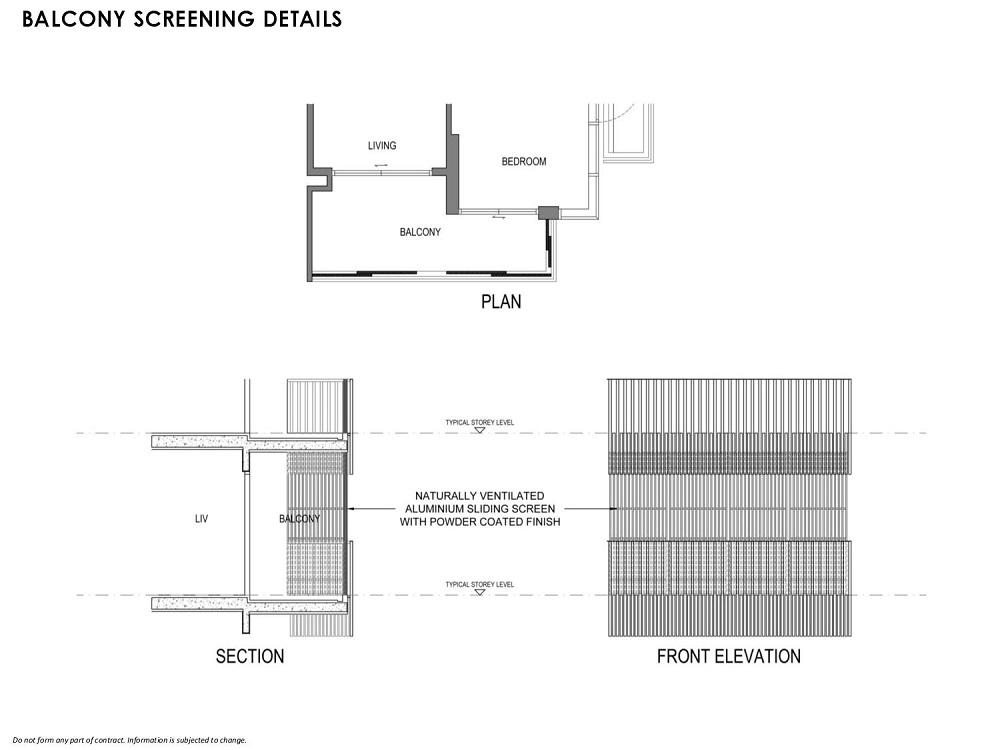 Mori Freehold Condo Balcony Screening Details