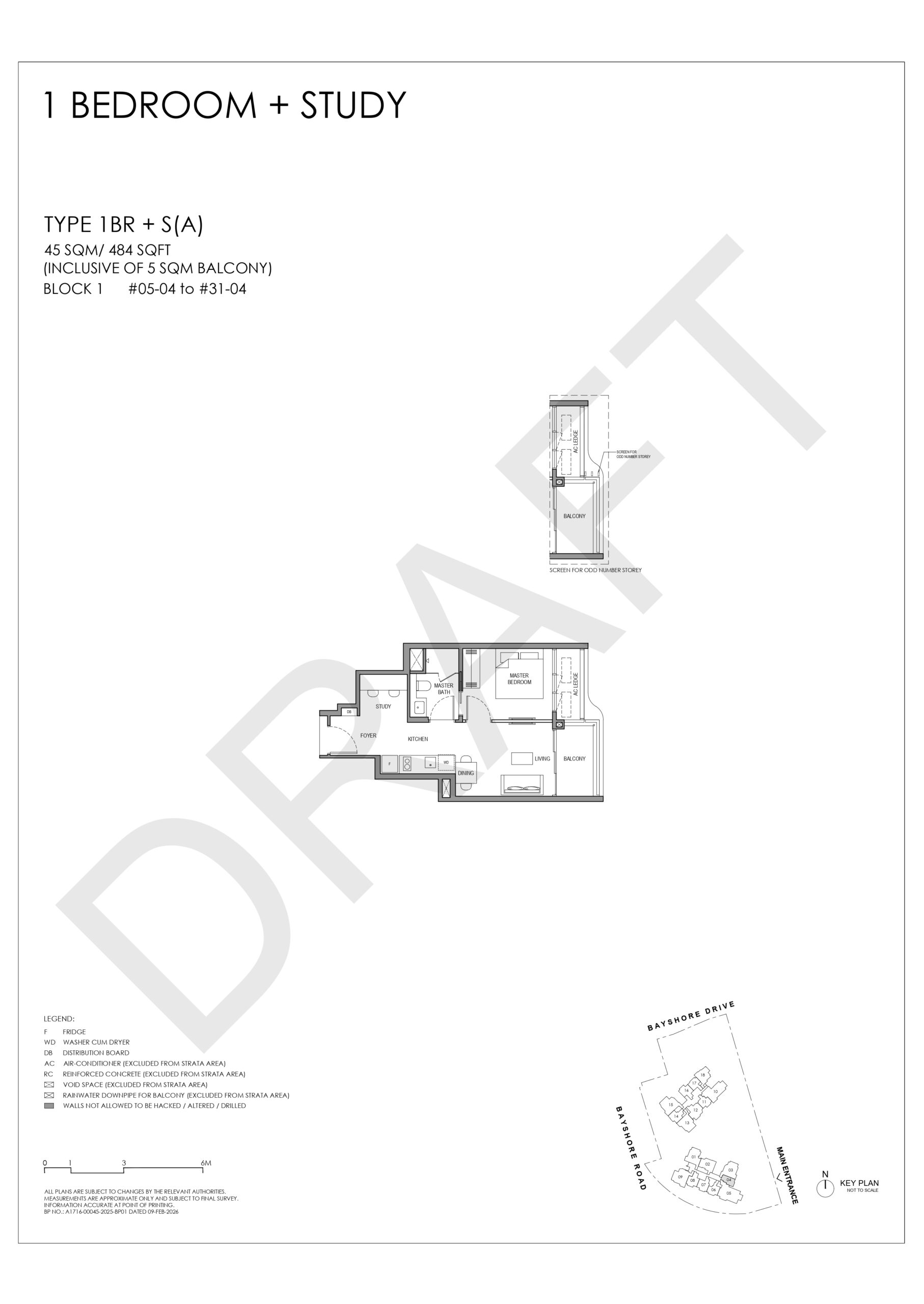 Vela Bay 1 Bedroom Floorplan