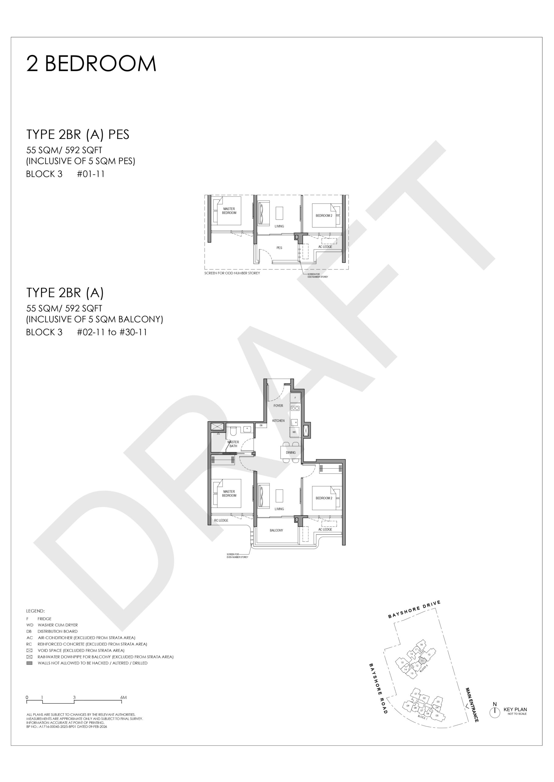 Vela Bay 2 Bedroom Floor Plan