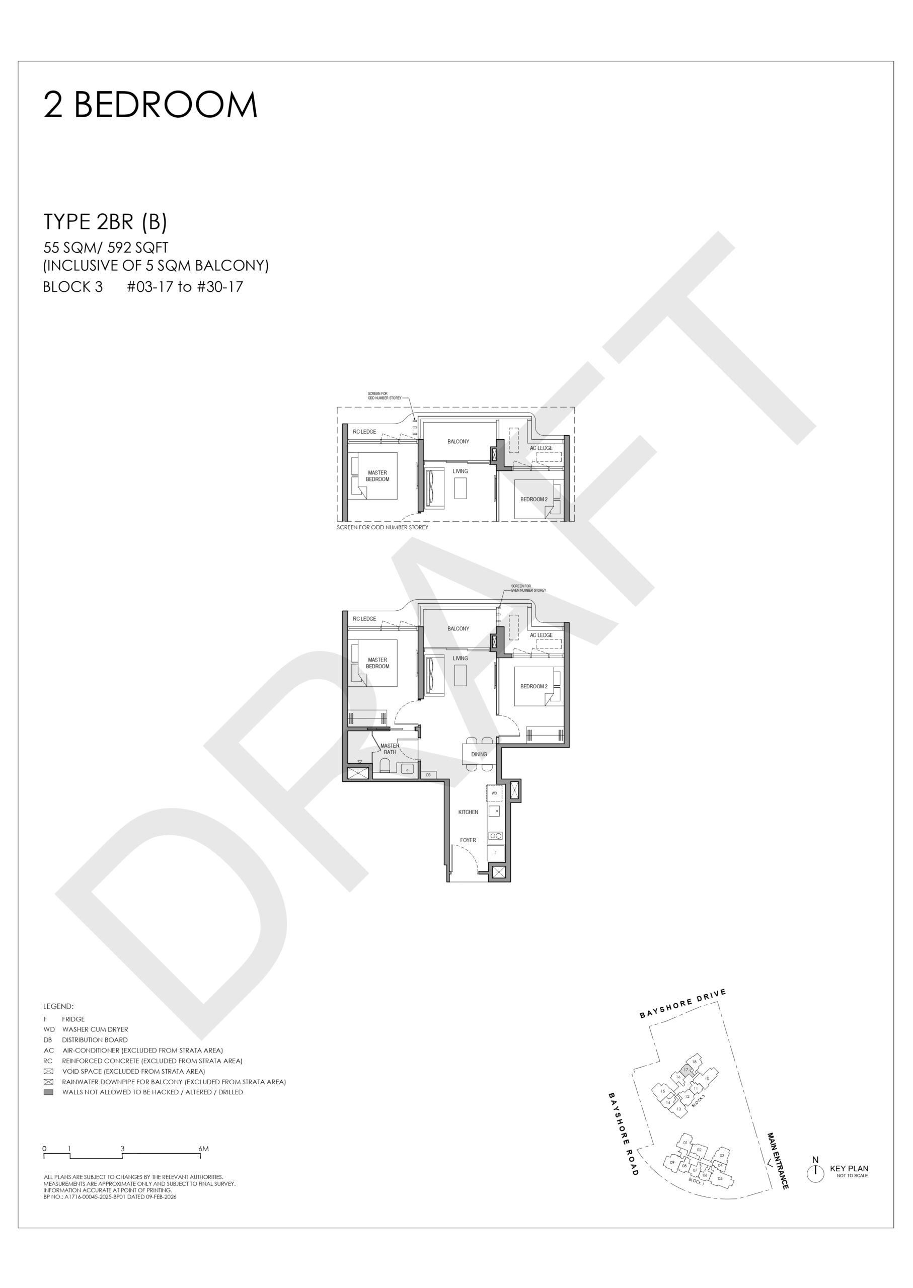 Vela Bay 2 Bedroom Floor Plan