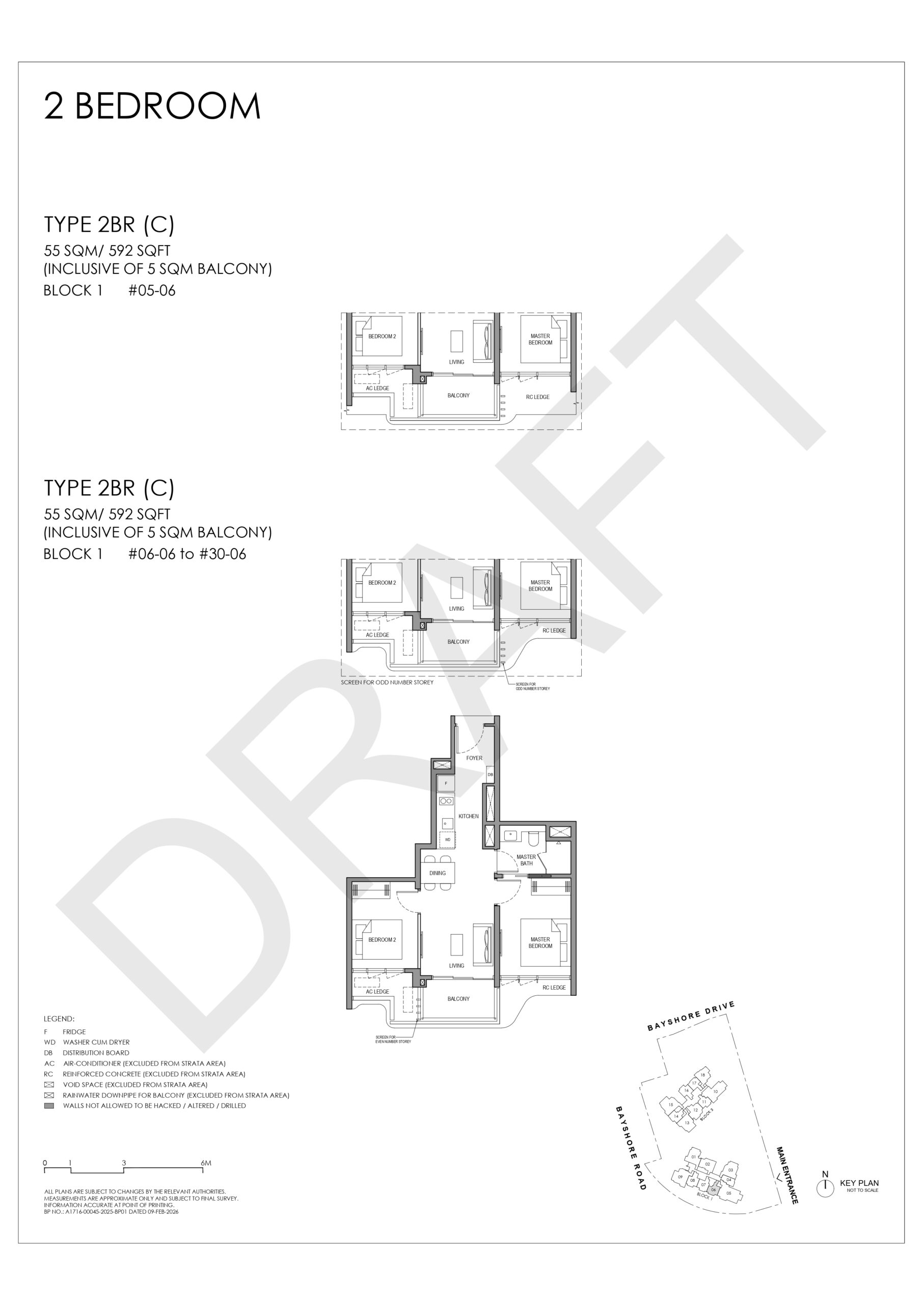 Vela Bay 2 Bedroom Floor Plan