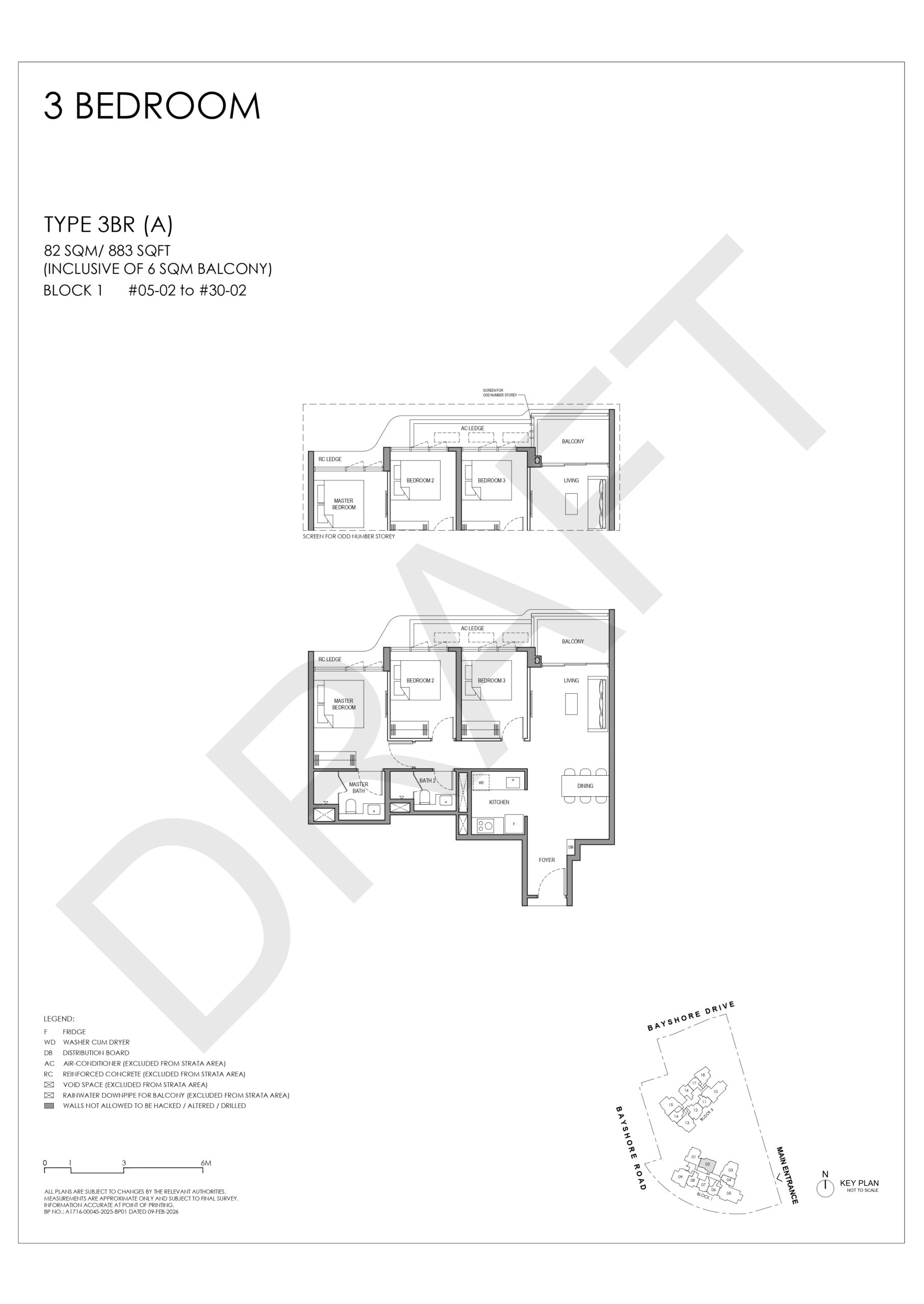 Vela Bay 3 Bedroom Floor Plan