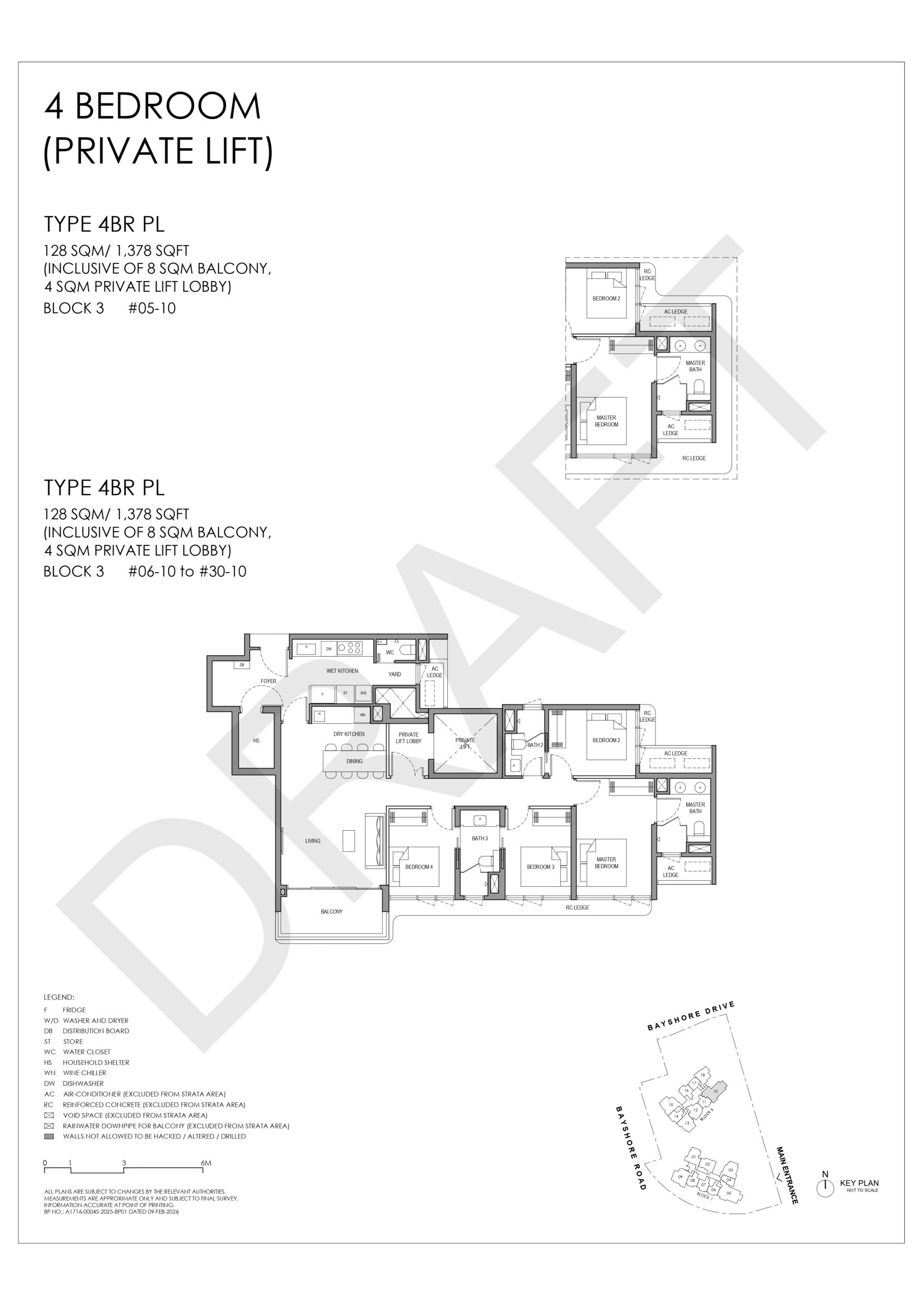 Vela Bay 4 Bedroom and private lift Floor Plan