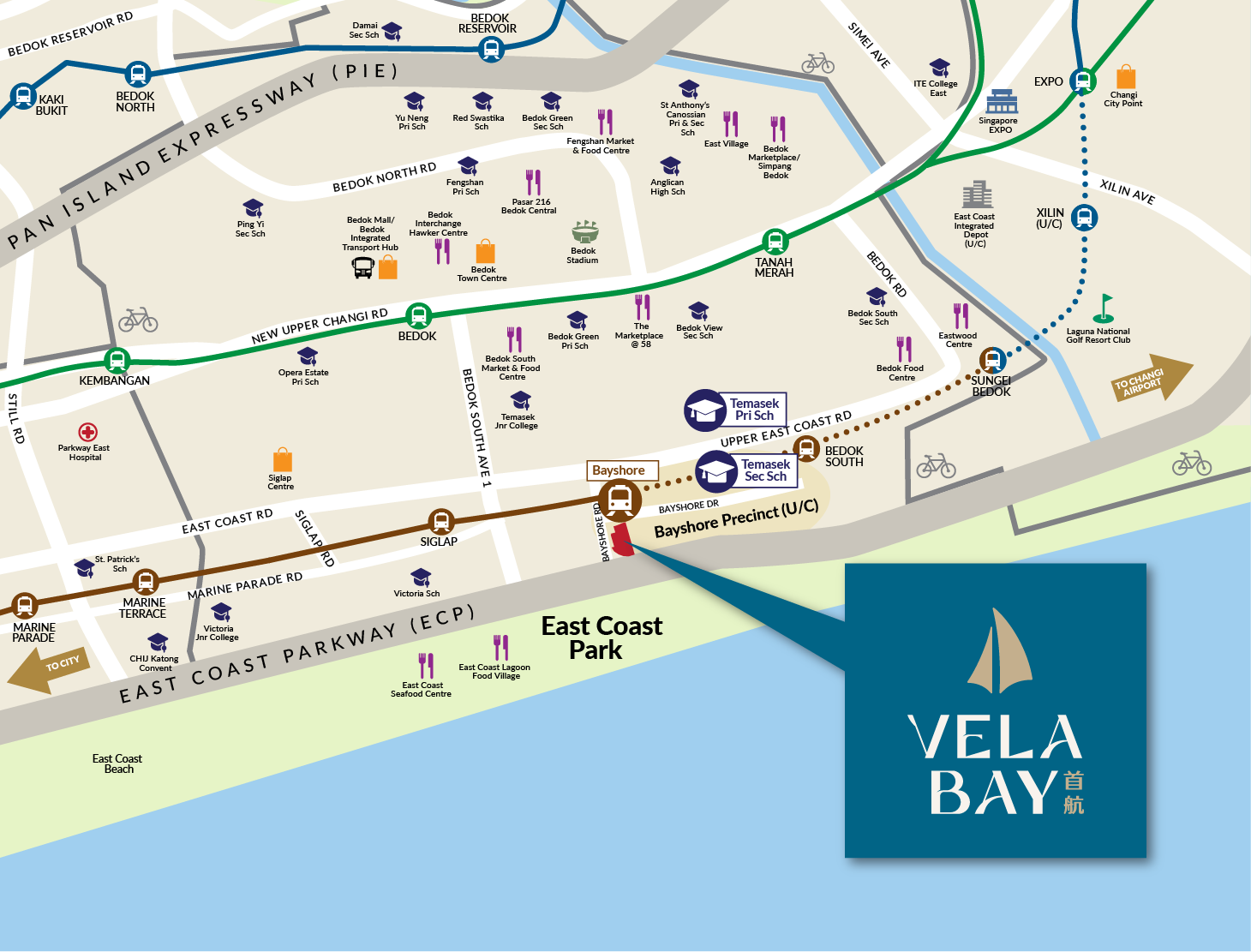 Vela Bay Location Map