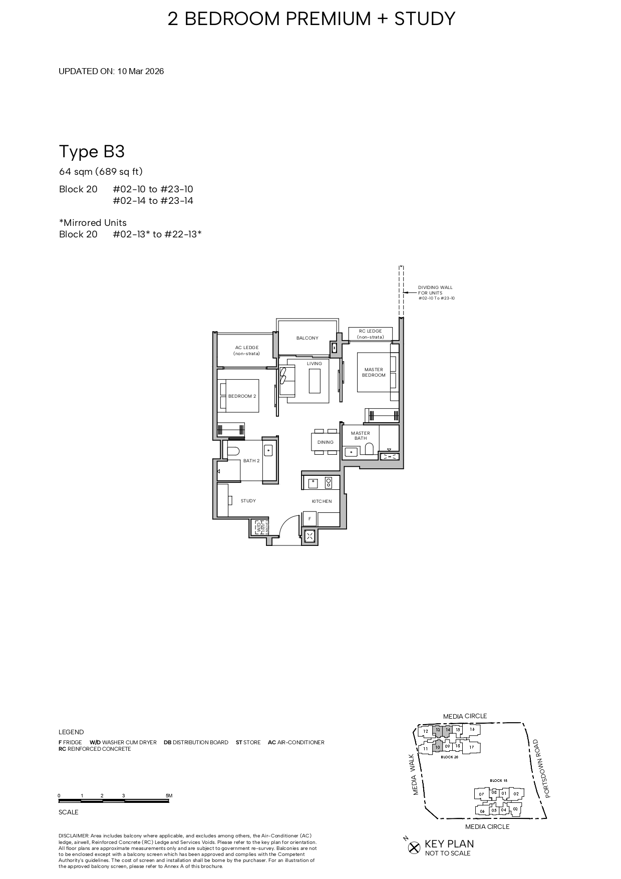 Hudson 2 Bedroom premium + study B3