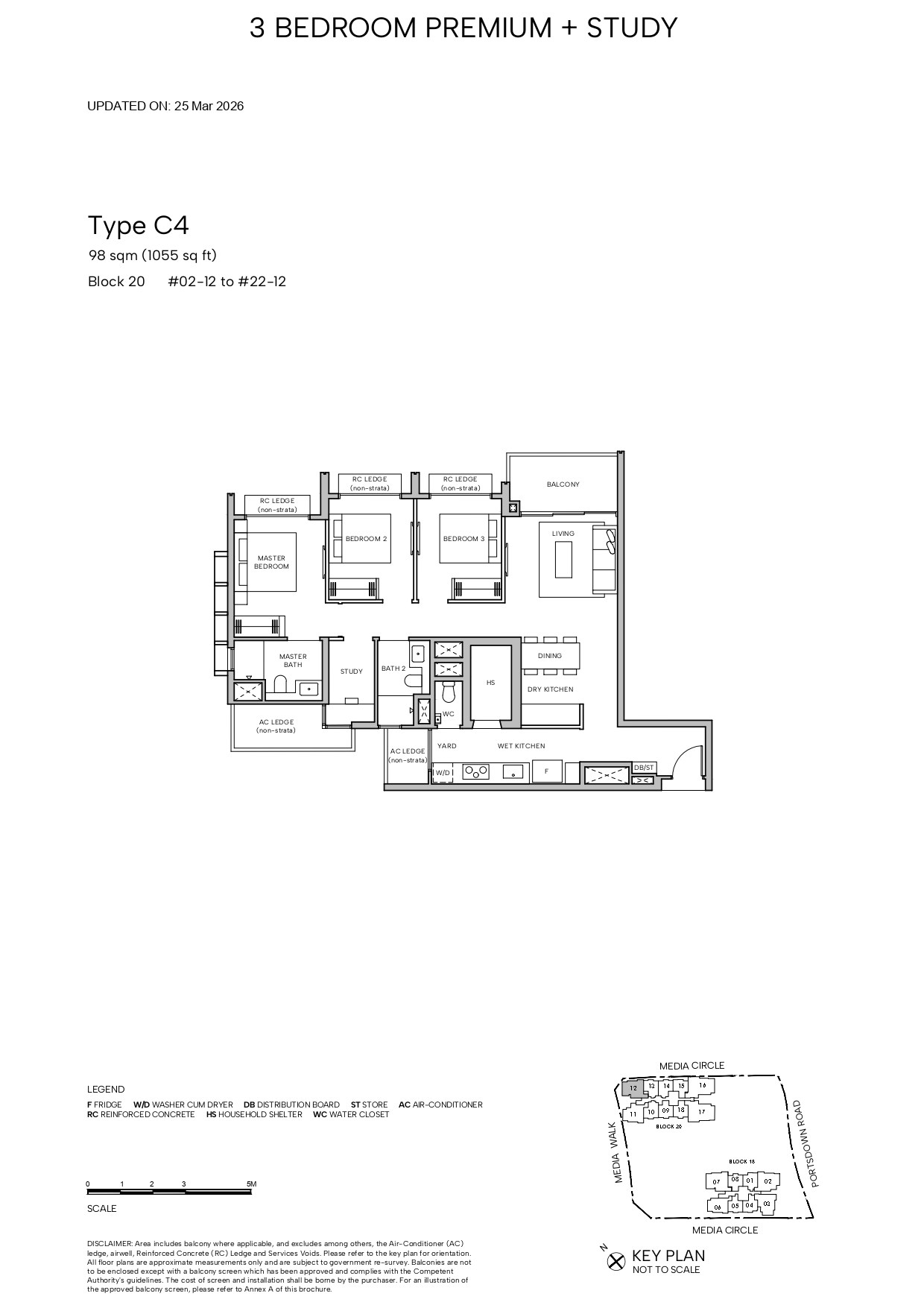 Hudson 3 Bedroom premium + study C4
