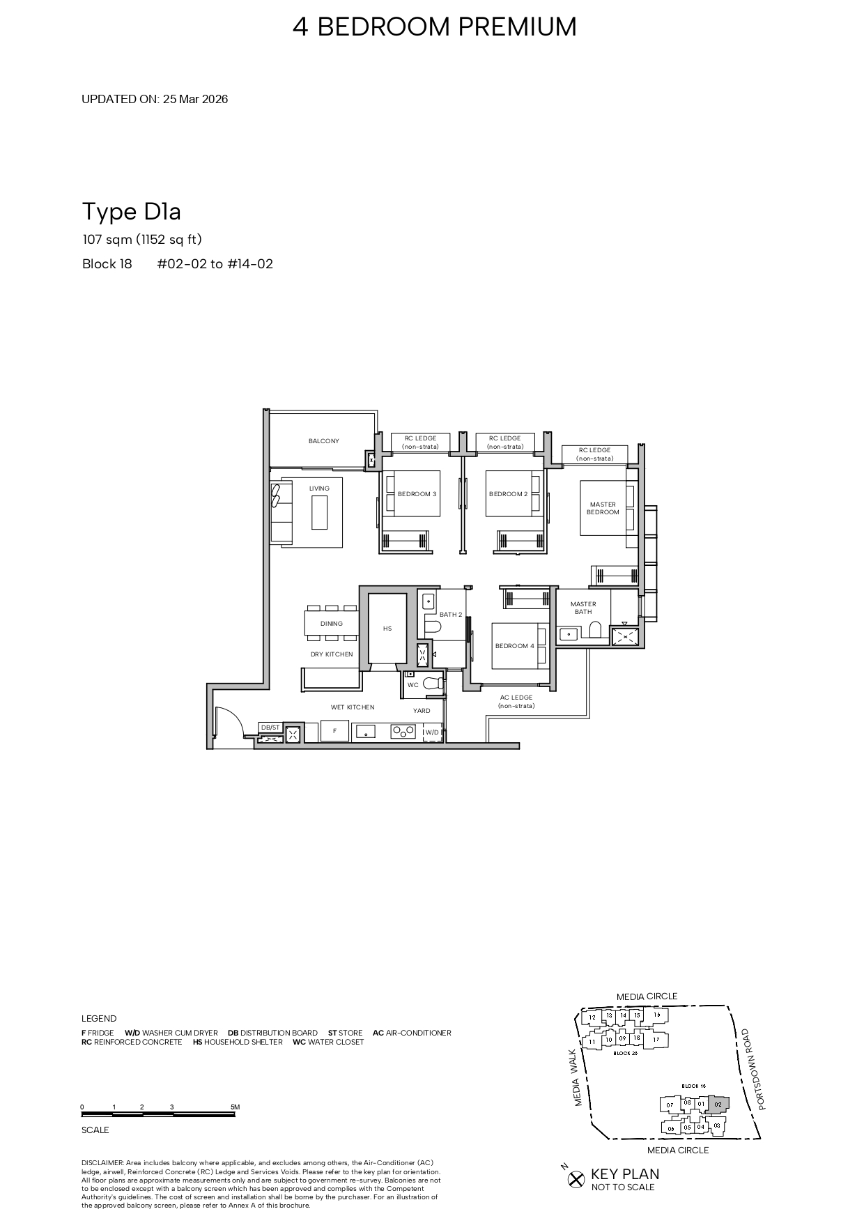Hudson 4 Bedroom premium D1a floorplan