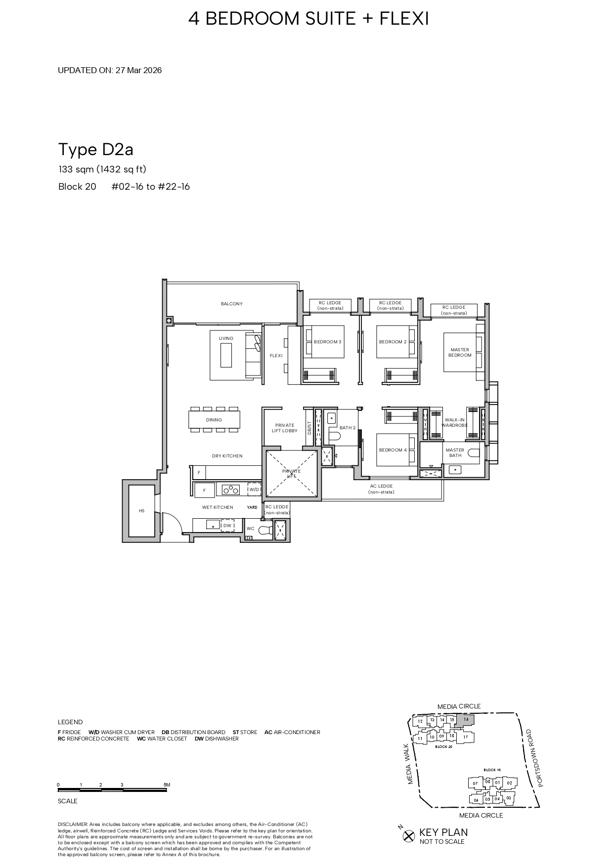 Hudson 4 Bedroom suite + flexi D2A floorplan