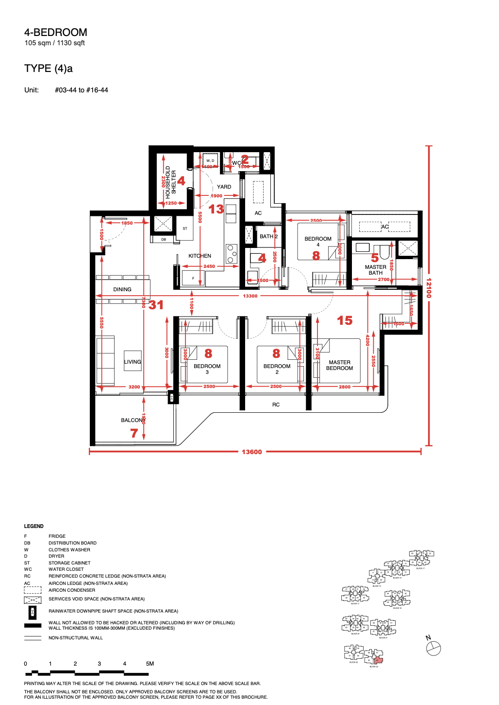 Tengah garden residences 4 bedroom floor plan