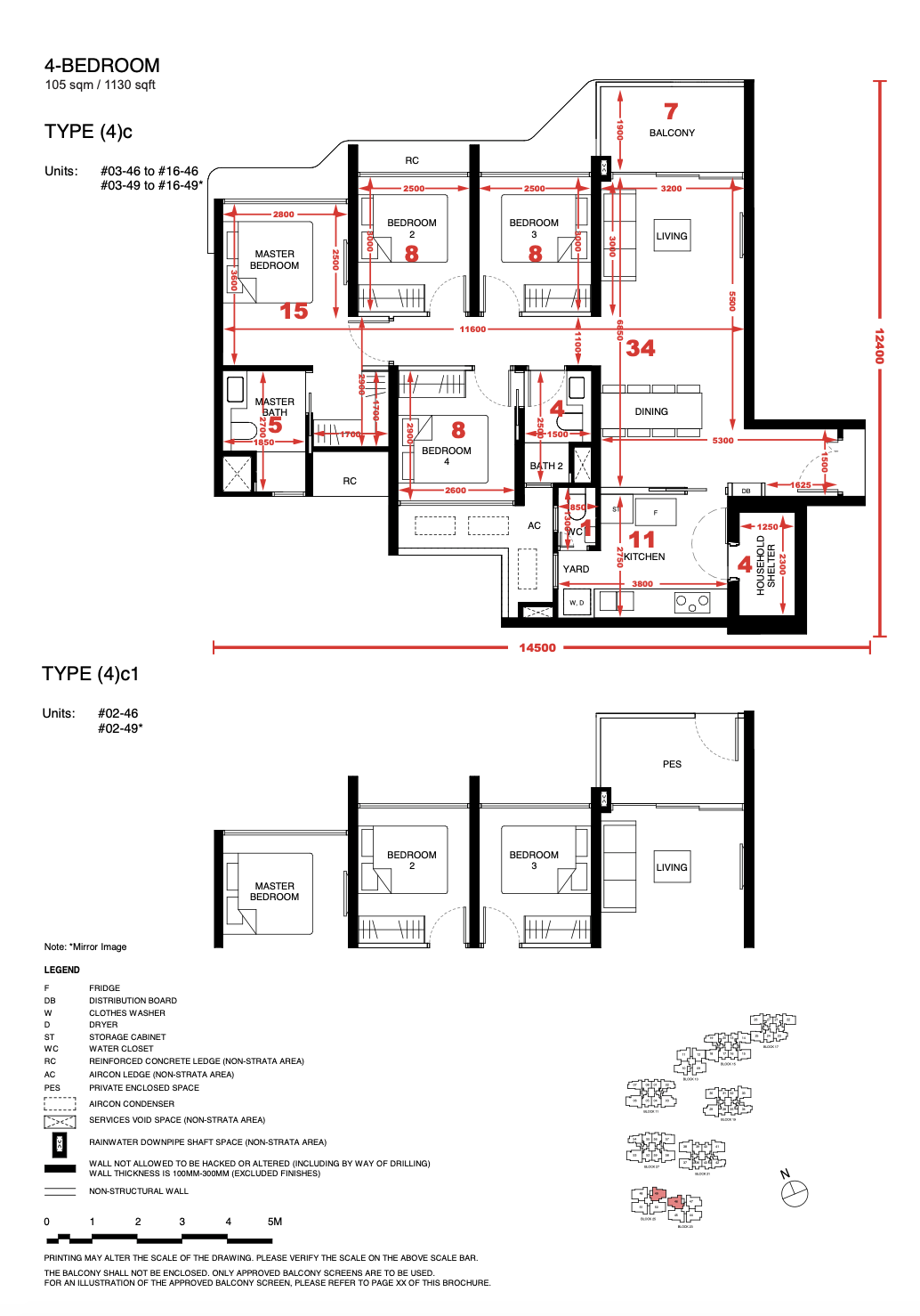 Tengah garden residences 4 bedroom floor plan