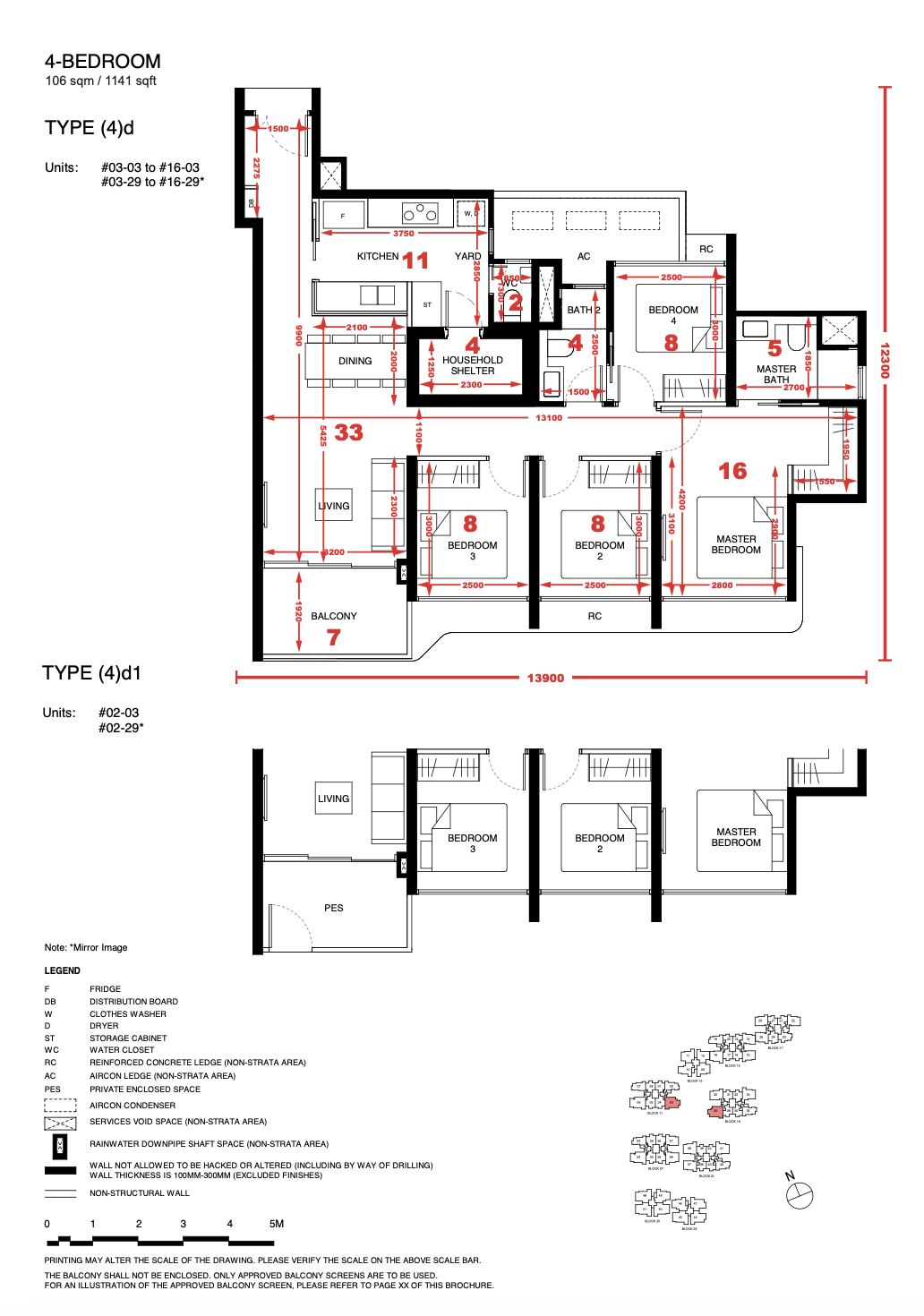 Tengah garden residences 4 bedroom floor plan
