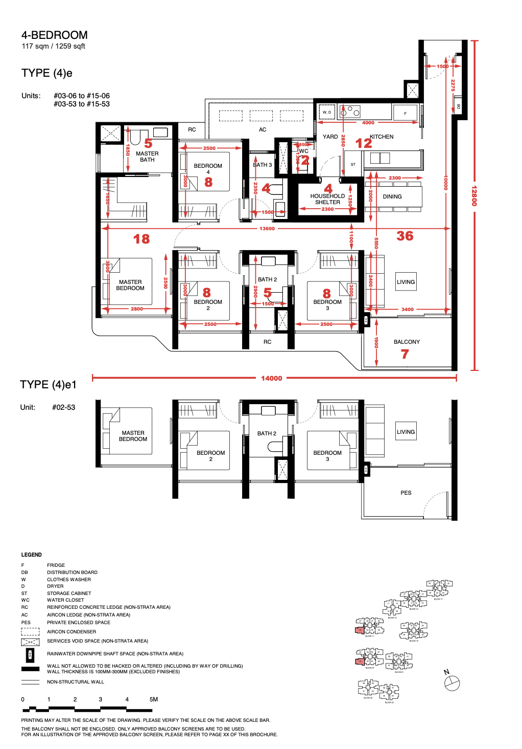 Tengah garden residences 4 bedroom floor plan