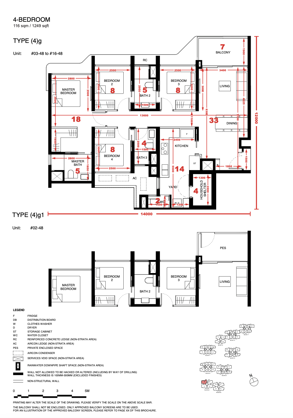 Tengah garden residences 4 bedroom floor plan