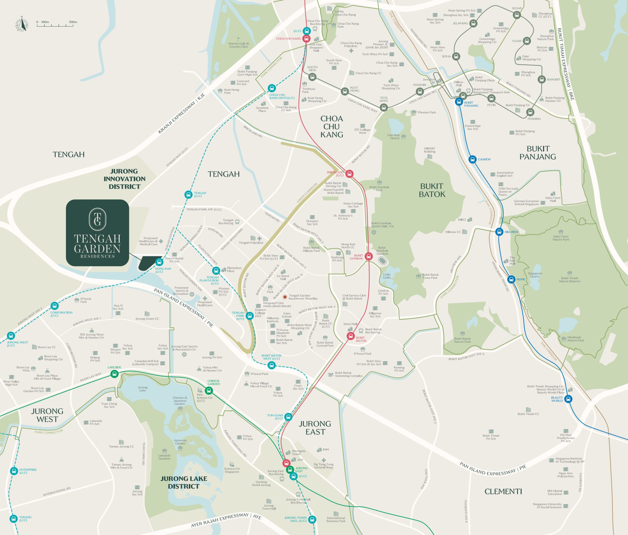 tengah garden residences location map