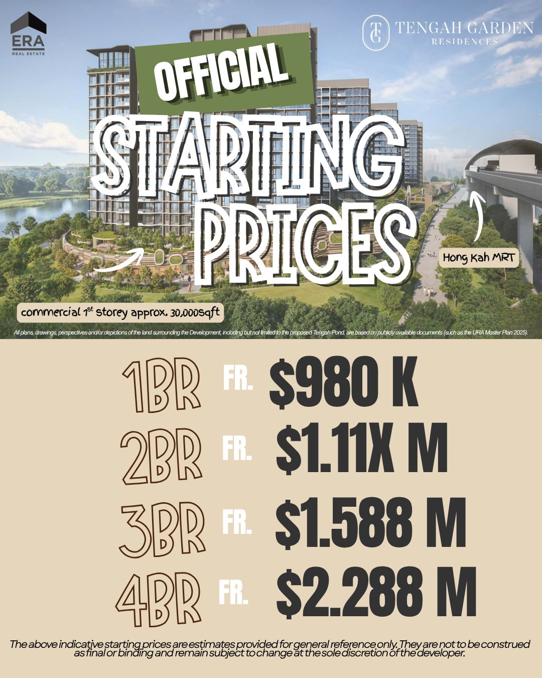 tengah garden residences price list
