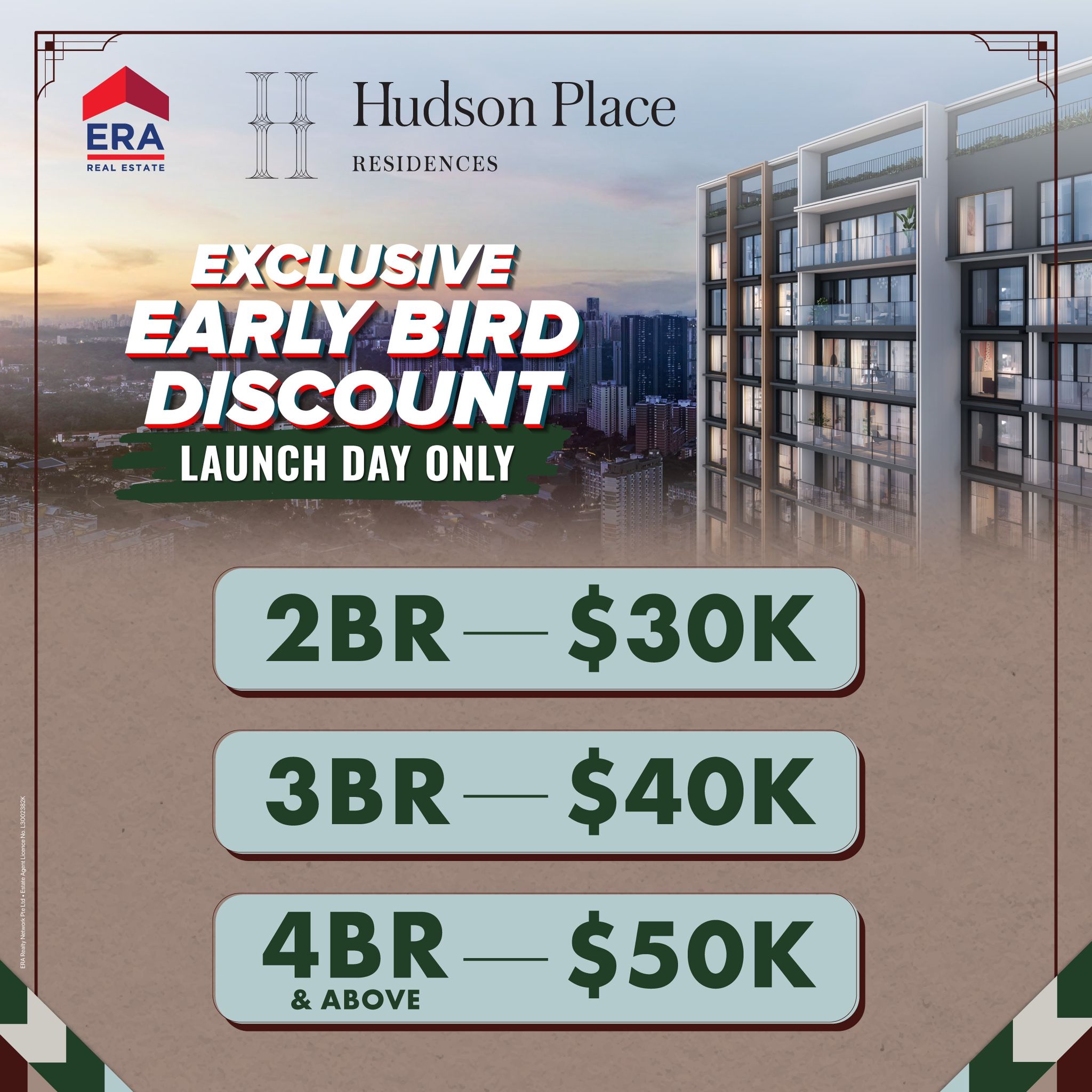 hudson place residences early bird discount