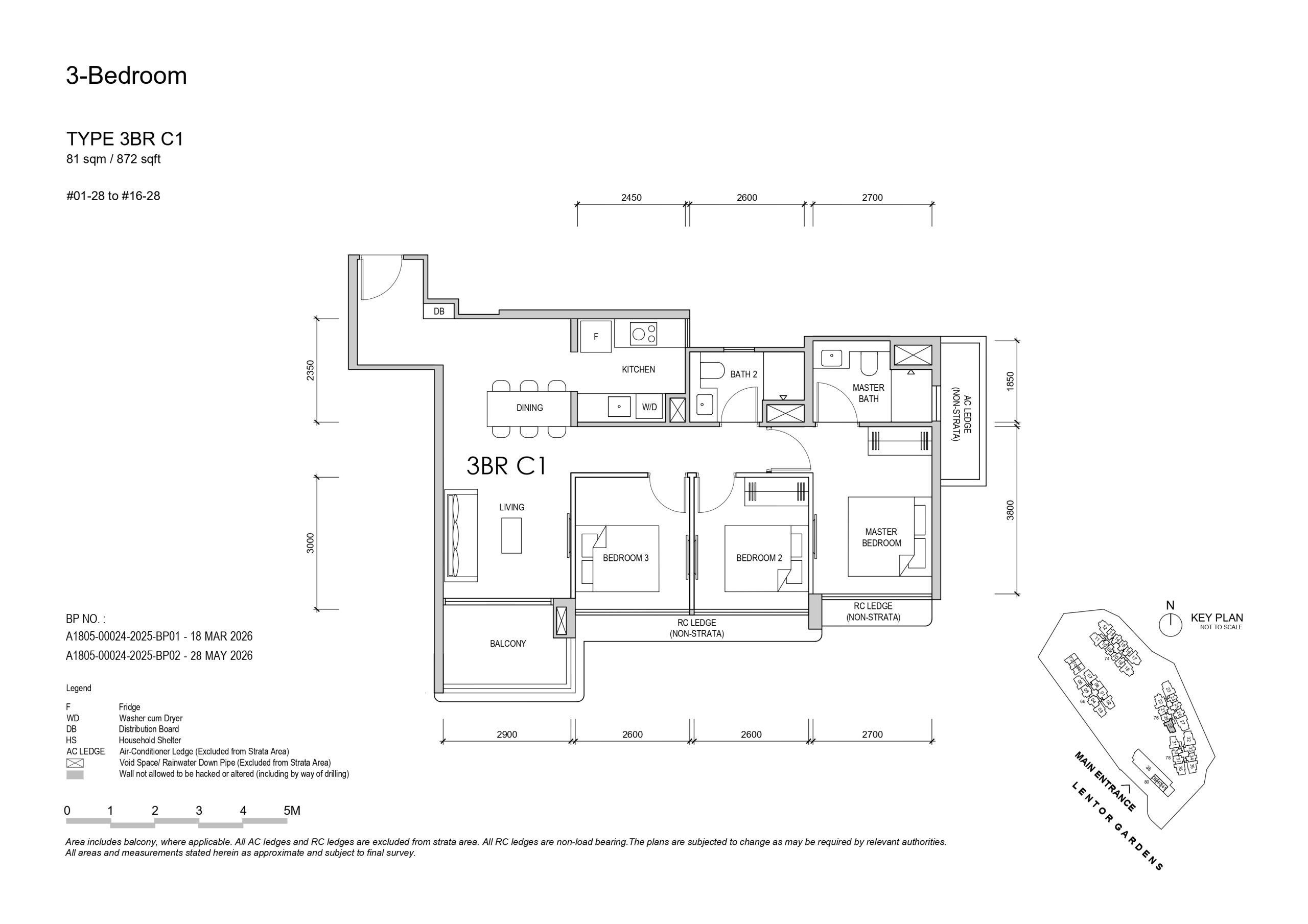 Lentor Garden 3 bedroom deluxe C1 floorplan