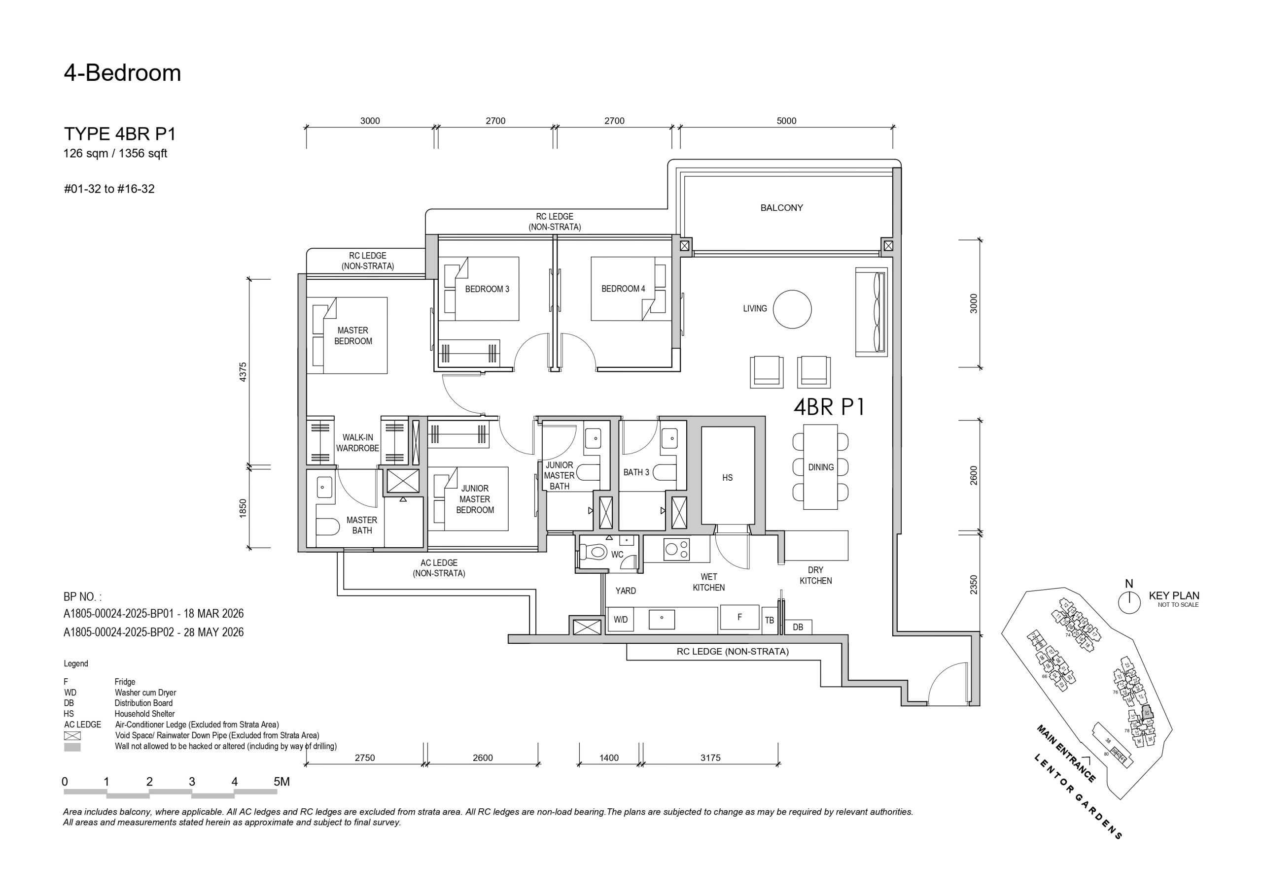Lentor Garden 4 bedroom premium P1 floorplan