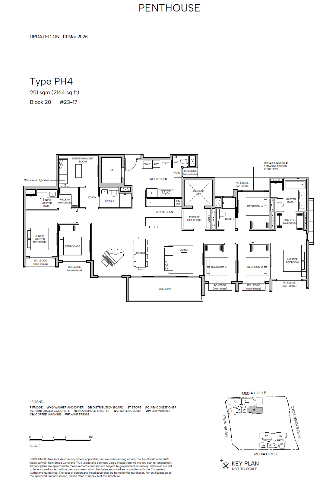 hudson place penthouse floorplan