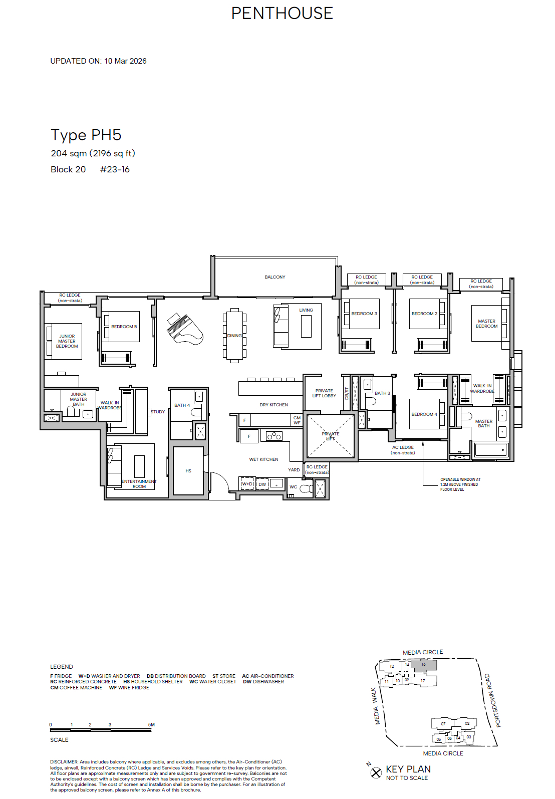 hudson place penthouse floorplan