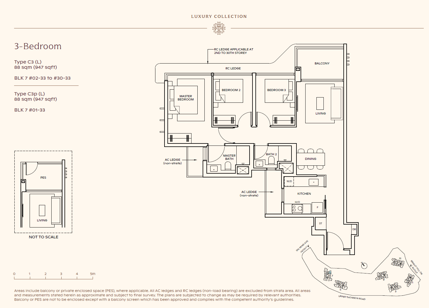 thomson reserve 3 bedroom floorplan c3 luxury