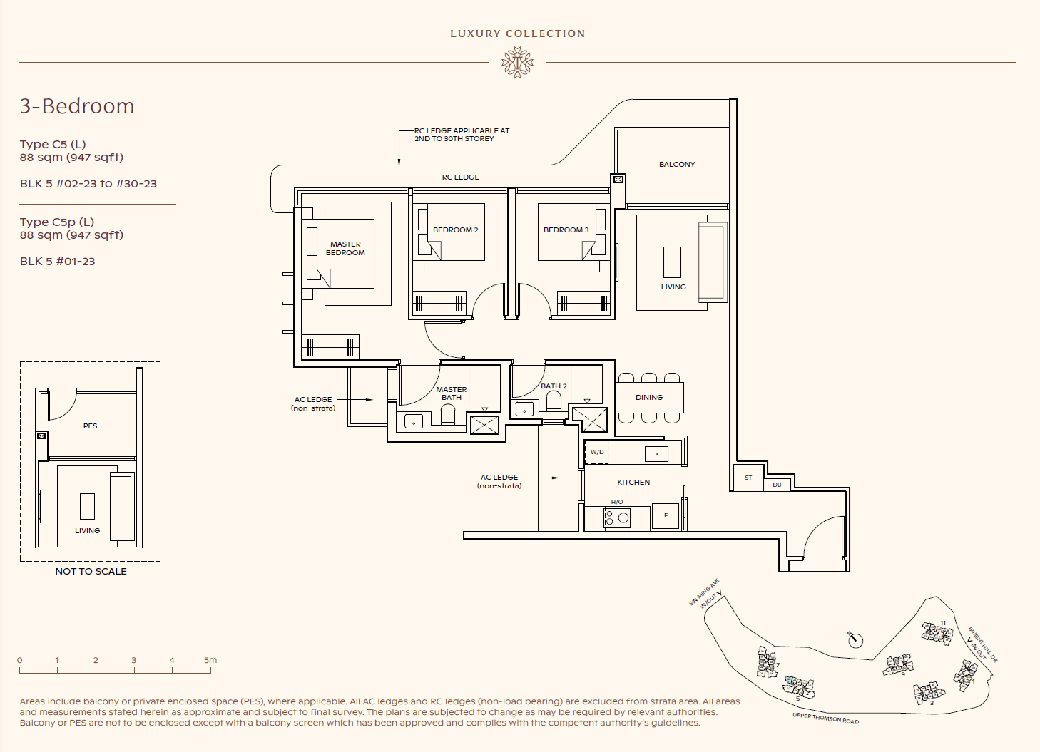 thomson reserve 3 bedroom floorplan c5 luxury
