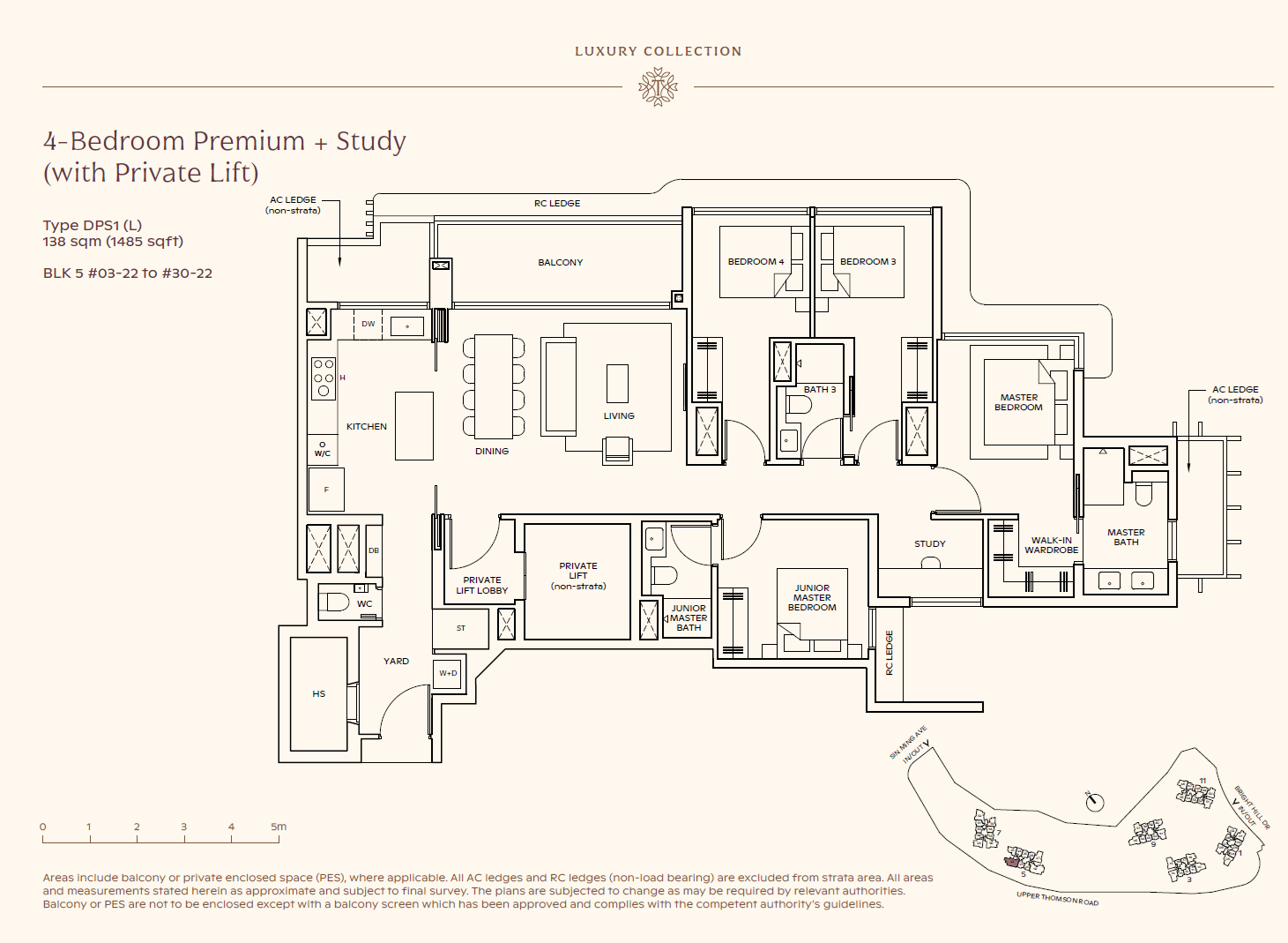 Thomson reserve 4 bedroom premium + study floorplan