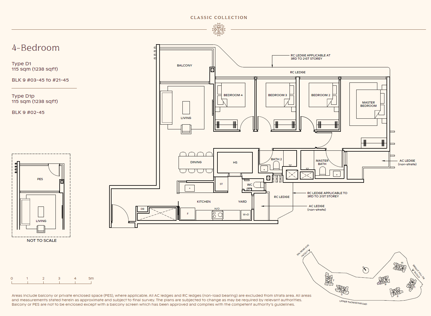 Thomson reserve 4 Bedroom D1 floorplan - Classic