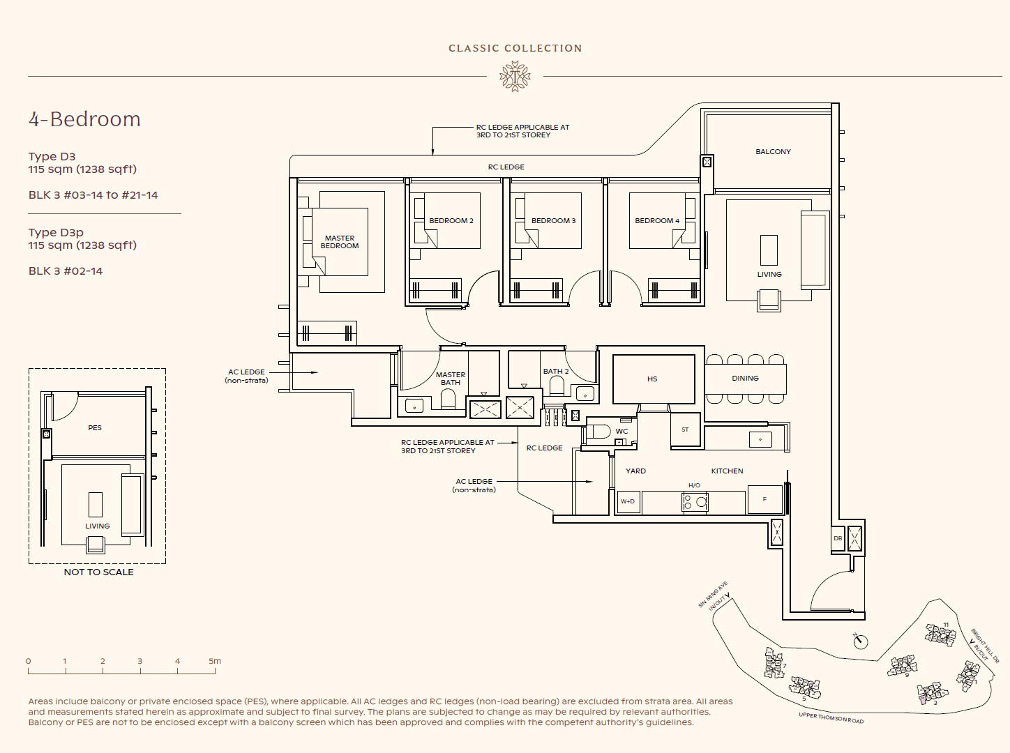Thomson reserve 4 Bedroom D3 floorplan - Classic