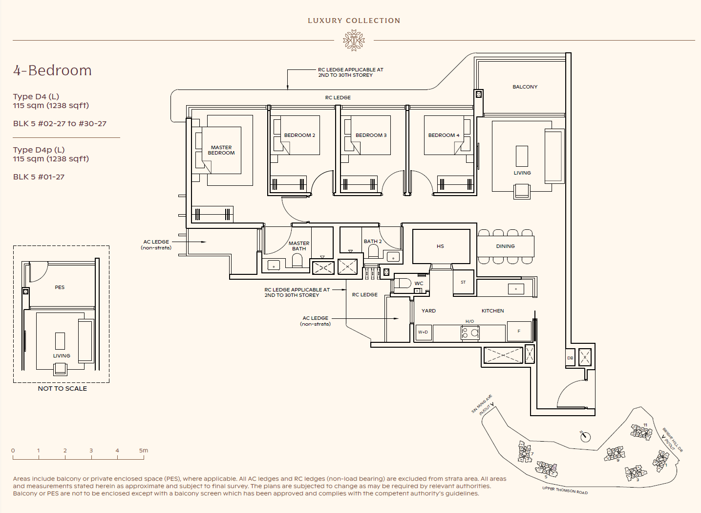 Thomson reserve 4 Bedroom D4 floorplan - Luxury